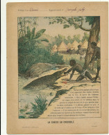 Couverture De Cahier - La Chasse Au Crocodile - Collection Godchaux - Protège-cahiers