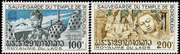 LAOS 1975 Mi 435-436 UNESCO BOROBUDUR TEMPLE MINT STAMPS ** - Laos