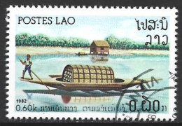Laos 1982. Scott #394 (U) River Punt - Laos