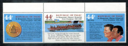 PALAU 146-148 Zusammendruck Oberrand Mnh - Kriegskanu, War Canoe, Canoë De Guerre  - PALAOS - Palau