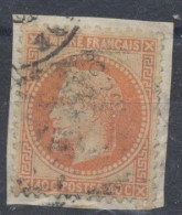 YT N°31f Orange Terne Cote YT 2023: 30€ (H192) - 1863-1870 Napoléon III Lauré