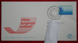 FDC E102 102 Nieuw Burgerlijk Wetboek NVPH 963 1970 With Typed Address NEDERLAND NIEDERLANDE NETHERLANDS - FDC