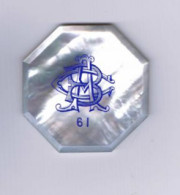 A/ Casino Chip Jeton Nacre Mother Of Pearl Billard Club Académie 500 F - Casino