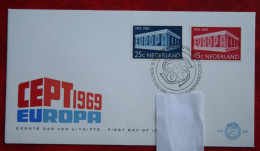 FDC E96 96 EUROPA CEPT NVPH 925-926 1969 With Address NEDERLAND NIEDERLANDE NETHERLANDS - FDC