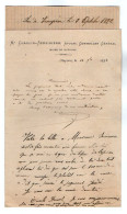 VP22.382 - MAYENNE 1892 - Lettre - Me CHAULIN - SERVINIERE Impliqué Dans L'affaire DREFUS Et Mort Mystérieuse à LE MANS - Politiques & Militaires