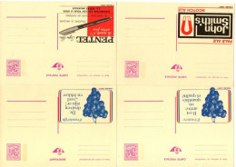 BELGIQUE- LOT DE 4 ENTIERS POSTAUX PUBLIICITAIRES -ANNEE 1973 - Postkarten 1871-1909