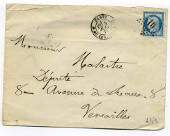 Etoile De PARIS N°10 + Rue Du Cherche Midi / Enveloppe De L'Assemblée Nationale / 1875 - 1849-1876: Classic Period