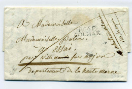 P66P COLMAR Pour VILLE SUR AUJON ( Nom Revolutionnaire De Chateauvillain / Dept Haut Rhin / 1806 - 1801-1848: Precursors XIX