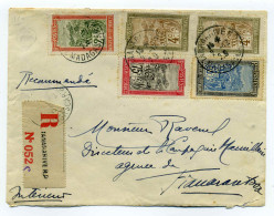 Lettre AR De Tannanarive Pour Fianarantsoa / Madagascar/ 1929 / Service Intérieur / Aff Multiples - Brieven En Documenten