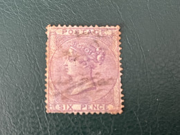 Great Britain, 1855 Queen Victoria Lilac Six Pence Stamp No Letters In Corners - Used Stamps