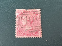 Great Britain, 1855 Queen Victoria Red Four Pence Stamp With Large Garter Watermark - Used Stamps