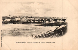 PORT SUR SAONE -70- SAINT VALERE ET LE GRAND PONT EN HIVER - Port-sur-Saône