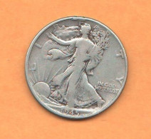 America Half Dollar 1945 Liberty Walking USA Silver Coin - 1839-1891: Seated Liberty (Liberté Assise)