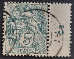 France 1905 N°111c Avec BdF Millésime 5 Ob TB - 1900-29 Blanc
