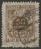 POLOGNE / TAXE N° 75 OBLITERE - Segnatasse