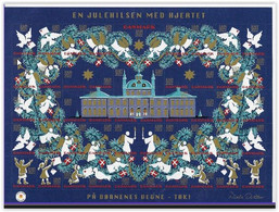 Feuille De Vignettes De Noël Du Danemark 2022 Dentelée Neuve - Errors, Freaks & Oddities (EFO)