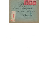 LETTRE RECOMMANDEE -OBLITERATION AFFRANCHIE  N° 234  - BANDE DE 3 OBLITERATION REMIREMONT -VOSGES -1927 - 1921-1960: Période Moderne