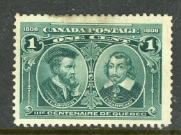 Canada USED 1908 Cartier And Champlain - Oblitérés