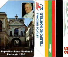 Lithuania 1993 .  Pope Johannes Paulus II In Lithuania 1993. Phonecards - Lituania