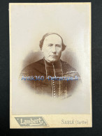 Photographie Ancienne Portrait Du Curé DROUET De Sablé Sur Sarthe Photographie Lambert - Identifizierten Personen