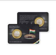 INDIA 2012 INDIAN PARLIAMENT Commemorative Rs.10.00 COIN In Card Packed By NUMISMATE As Per Scan - Ficción & Especímenes