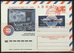 RUSSIA USSR Stamped Stationery Special Cancellation USSR Se SPEC 3044 II-4 Space APOLLO-SOYUZ - Sin Clasificación