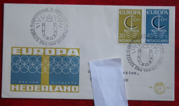 FDC E80 80 EUROPA CEPT NVPH 838-869 1966 With Typed Address NEDERLAND NIEDERLANDE NETHERLANDS - FDC