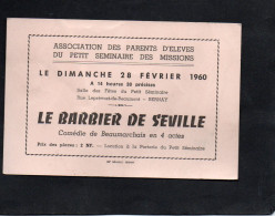 (P) Carte De Visite - Bernay , Comédie à La Salle Des Fêtes " Le Barbier De Séville " - Cartes De Visite