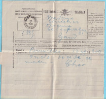 Télégramme Publicitaire  Cosmos Lemonade Spontin INNOVATION  Obl Octogonale GENT MIDDEN GAND CENTRE 18 I 1931 - Telegrammi