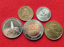 Rwanda Set 5 10 20 50 100 Francs 2007 2009 2011 Unc - Rwanda