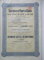 Carrières Et Fours à Chaux Du Pays De Liège  - Chaudfontaine - 1924 - Mines