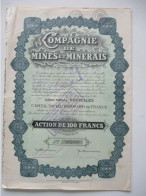 Compagnies De Mines Et Minerais - Bruxelles - Capital 10 000 000 - 1928 - Mines