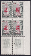 RÉUNION 1961 - MNH - YT 351 - Coin Daté (block Of 4) - Nuevos