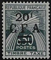 La Réunion MNH (**) Taxe 47 Surchargé CFA (côte 24,5 Euros) Colonies Françaises – Ballon - Segnatasse