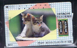 Télécartes Carte Telephonique Phonecard Japon Japan  Telecarte Theme Chat - Gatos