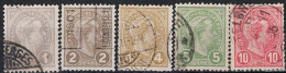 Luxemburg - Großherzog Adolf (MiNr: 67/71) 1895 - Gest Used Obl - 1895 Adolfo De Perfíl