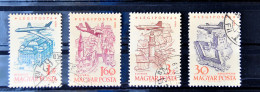 HONGRIE Poste Aérienne - Lot De 4 Timbres Oblitérés - Used Stamps