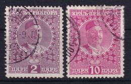 MONTENEGRO 1913 - Canceled - Sc# 100, 102 - Montenegro