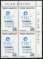 Türkiye 2016 Mi 4248 MNH The 13th Islamic Summit, Tulip, Flower, Emblem [Block Of 4] - Nuevos