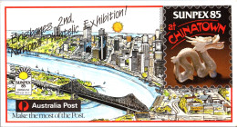 21-8-2023 (2 T 64) Australia - QLD Brisbane SUNPEX 85 Stamp Exhibition - Chinatown (philately (21 X 12 Cm) - Ausstellungen