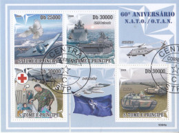 2009 Sao Tome And Principe Stamp The 60th Anniversary Of NATO  Sheetlet Cancel - NATO