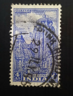 INDE 1950 Buildings And Sculptures: Temple Bhuvanesvara - 4A Oblitéré - Used Stamps