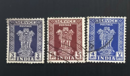 INDE 1950  Capital Of Asoka Pillar  3 Lions - 3 Stamps Services Used - Used Stamps