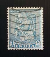 INDE 1950  Definitive Art/Bodhisattva - Buildings And Sculptures 1A Used - Used Stamps