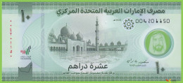 Voyo UNITED ARAB EMIRATES (UAE) 10 Dirhams 2022 P37 B255a 004  UNC Polymer - Emirati Arabi Uniti