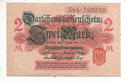 Billet , Allemagne, Swei, 2 Mark, 1914, 2 Scans, SUP - Other & Unclassified