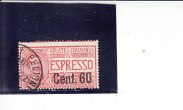 ITALIA  1922 - Unificato  E  6° - Espresso - Exprespost