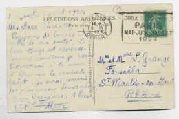 FRANCE N° 159 CARTE MEC FLIER JEUX OLYMPIQUES PARIS DEPART 6.IV.1924 - Sommer 1924: Paris