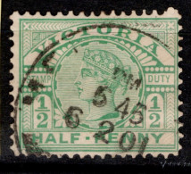 Vic 1899 SG 356a Half Penny Deep Blue-green Cat. £1.75 - Used Stamps