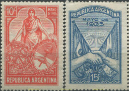709200 HINGED ARGENTINA 1935 VISITA DEL PRESIDENTE DEL BRASIL - Ongebruikt